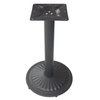 Black Round Shape Iron Metal Table Base with Leveling Legs for Cafe