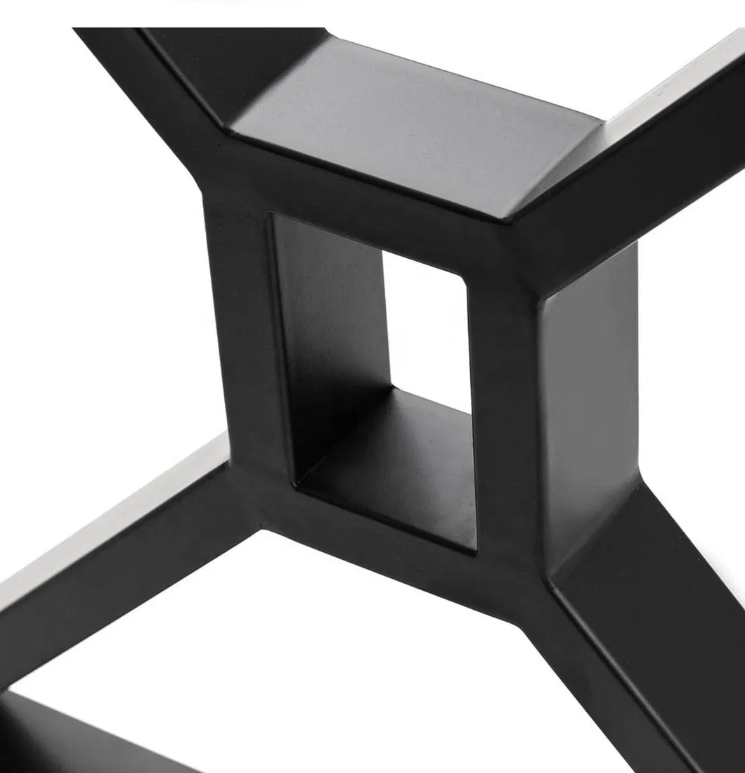 MID Century Modern X-Frame Metal Solid Frame Black Durable Table Legs