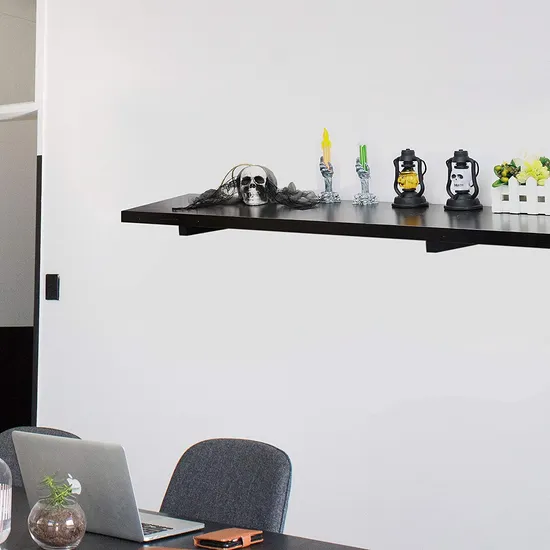 Floating Shelf Bracket Decorative Industrial Iron Black Wall Shelving Bracket