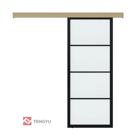 Interior Sliding Steel Frame Glass Door 6-Lite