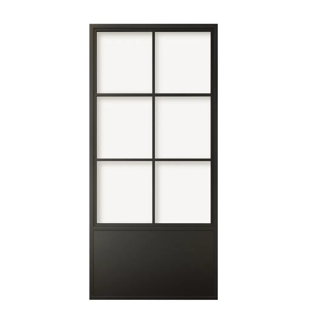 Interior Steel Frame Glass Door with Kickplate, Wholesale Sliding Door System