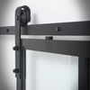 New Stylish Interior Black Steel Frame French Penal Barn Door