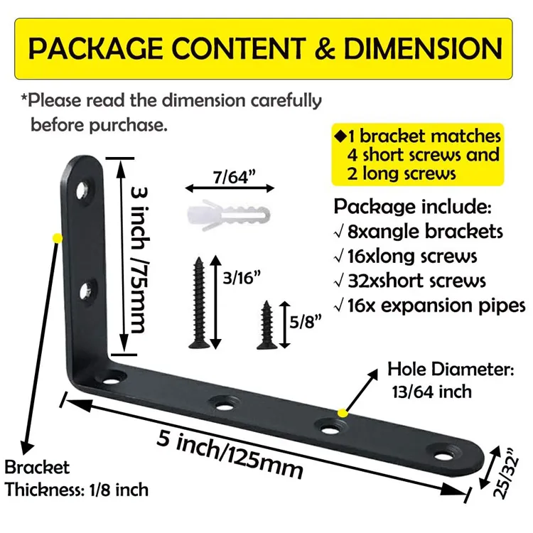Shelf Brackets Heavy Duty Black Shelves Brackets Steel L Corner Brace