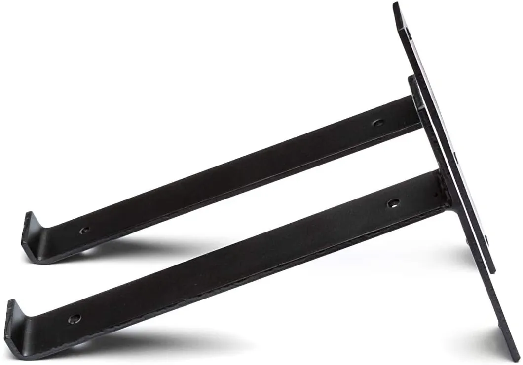 Shelf Brackets Black Iron Heavy Duty Farmhouse Wall Mounted Brackets