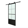 Barn Door Hardware Track Set French Glass Doors with Softclose Mechanism