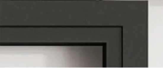 6 Lites&Base Black Steel Frame Glass Barn Door Leaf