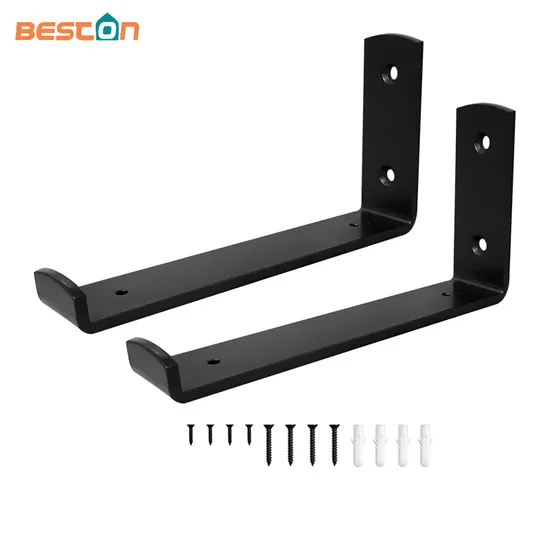 DIY L Set Cast Iron Metal Wall Floating Shelf Brackets for Shelves