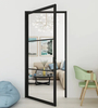 French Style Steel Frame Glass Swing Sliding Door