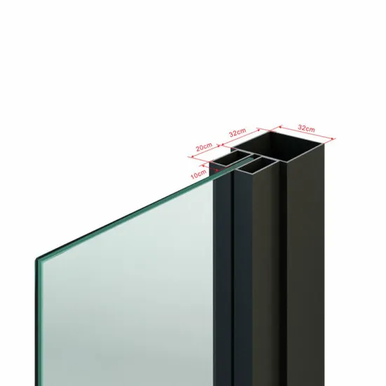 3 Lites Customized Black Steel Frame Glass Barn Door Leaf