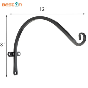 Outdoor Garden Metal Wall Hanging Plant Bracket Triangle Bracket with Rod