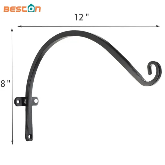 Outdoor Garden Metal Wall Hanging Plant Bracket Triangle Bracket with Rod