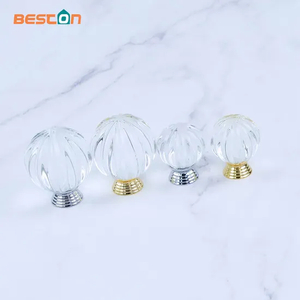 Pumpkin Shape Design Door Diamond Drawer Zinc Alloy Crystal Knobs and Handles