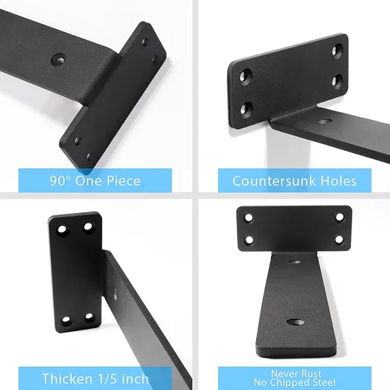 Metal Industrial Floating Shelf Bracket Hardware Supports Hidden Invisible L Shelves Brackets