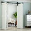 Saves Space Bi-Folding Sliding Barn Door Hardware Closet Rail Roller Accessory