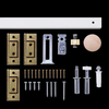 Bi-Fold Sliding Barn Door Hardware Kits Panel Closet, Wardrobe, Cupboard Fittings