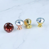 Colorful Simple Crystal Handle Mushroom Knob Luxury Cabinet Crystal Knob Pull Handle