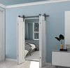 Roller Bifold Door Barn Bi Folding Barn Door Kit for 4 Doors