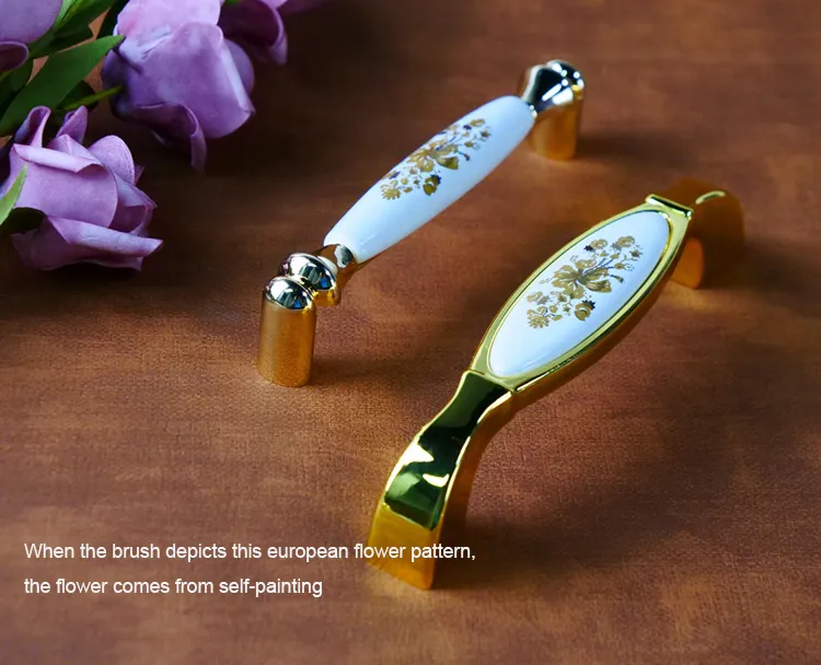 Wardrobe Dresser Handles Cabinet Drawer Pulls and Furniture Knobs Ceramic