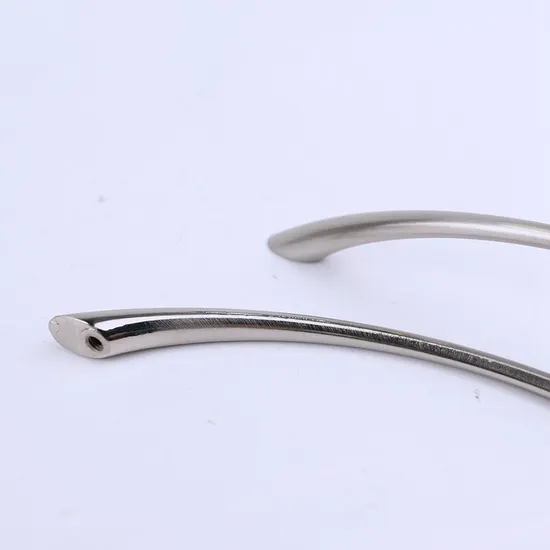 Glossy C Shape Whalebone Drawer Pull Handles Curved Zinc Alloy Cabinet Handle