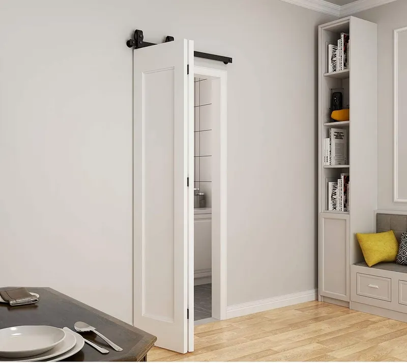 Single Bi Fold Sliding Barn Door Hardware Kit