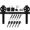 Spoke Wheel Interior Sliding Barn Door Hardware Kit