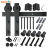 Wood Sliding Industrial Classic Strap Barn Door Hardware Kit