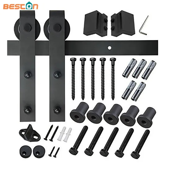 Wood Sliding Industrial Classic Strap Barn Door Hardware Kit