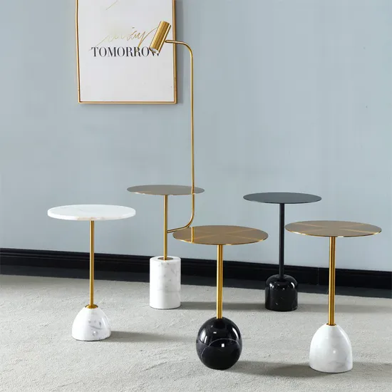 Coffee Table Balcony Living Room Small Round Table Marble