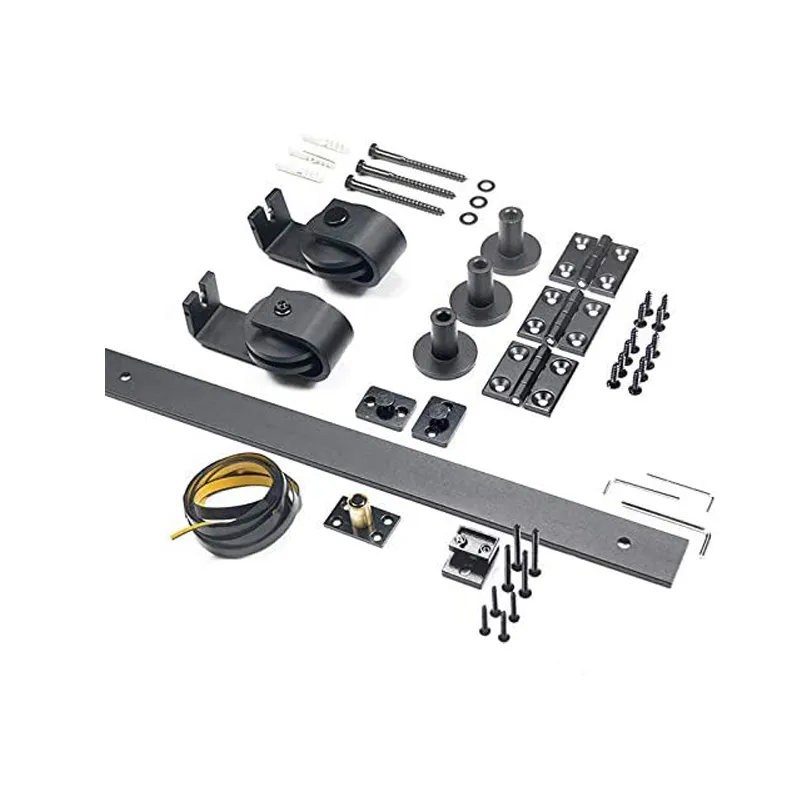 Roller Track Kit Side Single Bi Fold Sliding Barn Door Hardware Kit