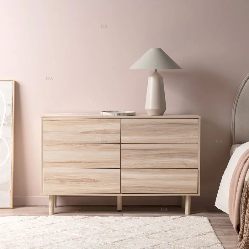 Two Colors Wood Dresser Modern Bedside Table Chest of Drawers
