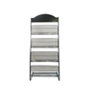 Supermarket Brochure Wire Book Magazine Rack Black Journal Magazine Display Stand