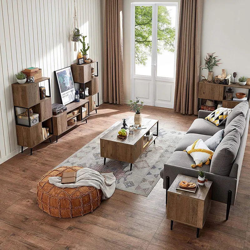 Entrance Living Room Double-Layer Storage Cabinet with Cabinet Doors