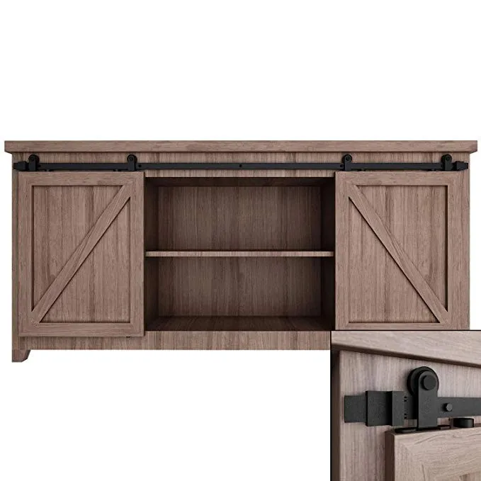 Wall Mount Sliding Barn Double Door Hardware