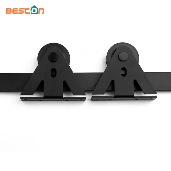 Double Sliding Track Antique Roller Barn Door Hardware for Cabinet Closet Fit