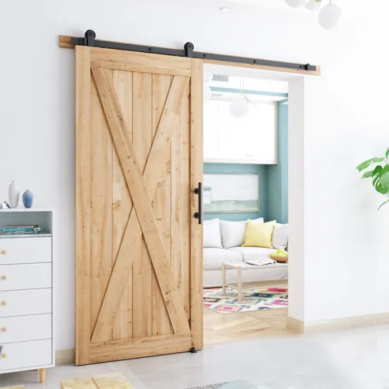 6FT Top Mount Sliding Barn Door Hardware Kit Whole Set