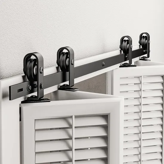 52′′ 65′′ 76′′ 84′′ Bi-Folding Barn Door Hardware Kit for 4 Doors