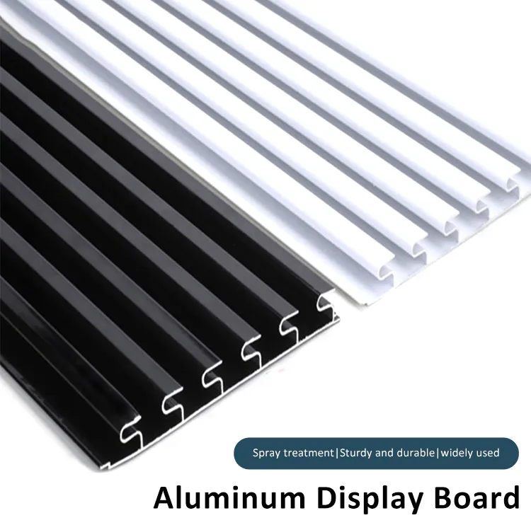 Aluminum Metal Slatwall Panels Single Side Display Board Hanging