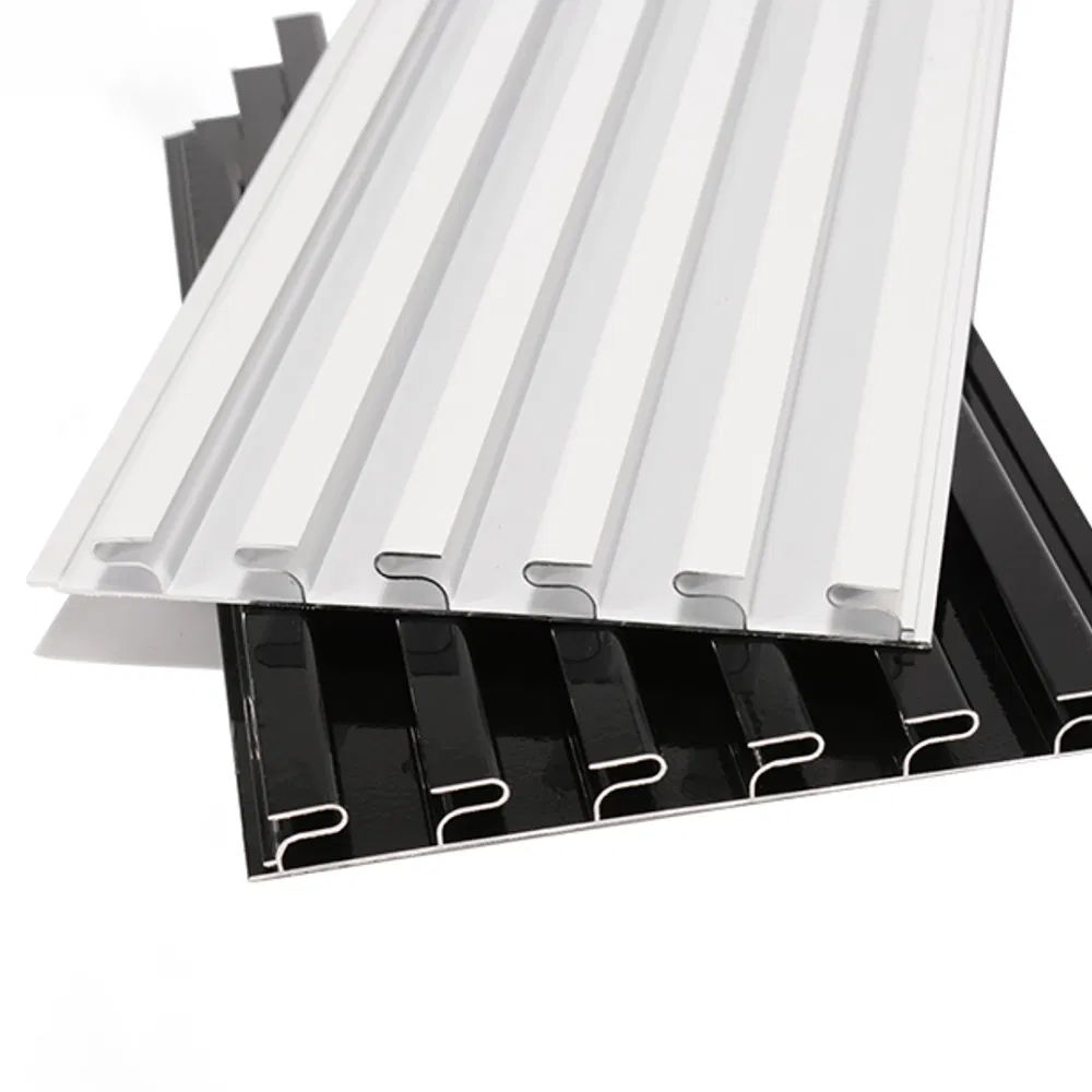 Aluminum Metal Slatwall Panels Single Side Display Board Hanging