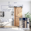 Modern Black Color Bypass Sliding Barn Door Hardware Kit for Double Door