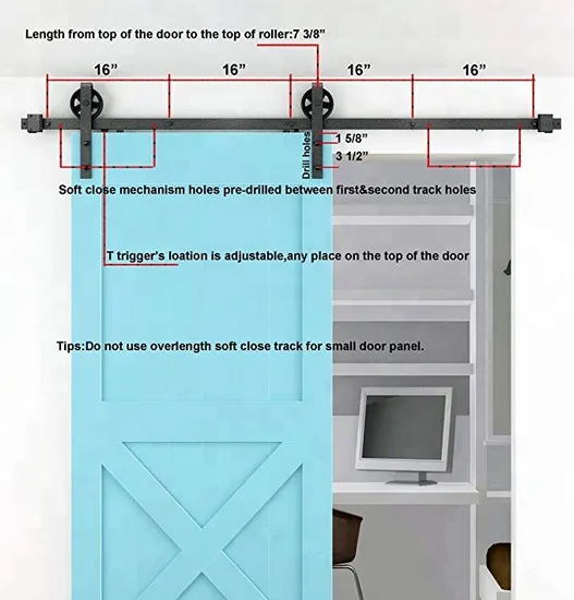 Strap Big Industrial Wheel Interior Sliding Doors Sliding Barn Door Track Hardware