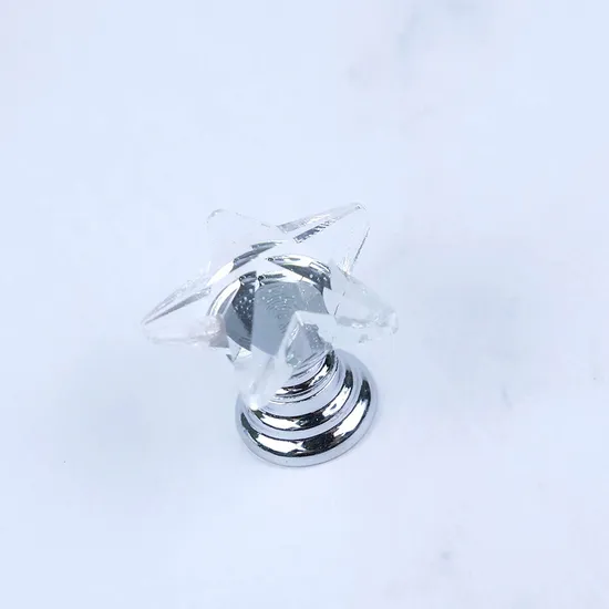Crystal Glass Drawer Handle Zinc Alloy Crystal Door Knob Handles