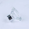 Large Squares Shape Edges Softened Knob Crystal Glass Pull Knobs Door Handles