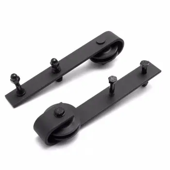 Solid Cast Steel Bending Design Wooden Barn Door Top Rollers Kits