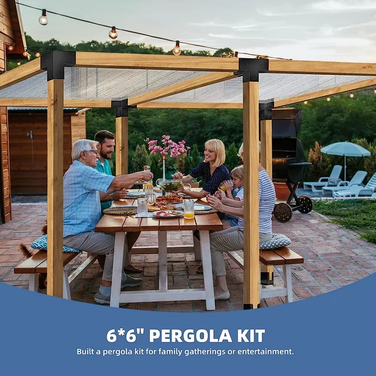 Woodwork Pergola Kit Metal Steel Wood Beams Connector Pergola Bracket