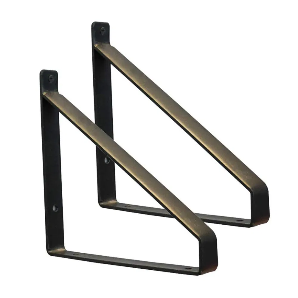 Ready Stock Wholesale Steel Metal Floating Corner Shelf Brackets