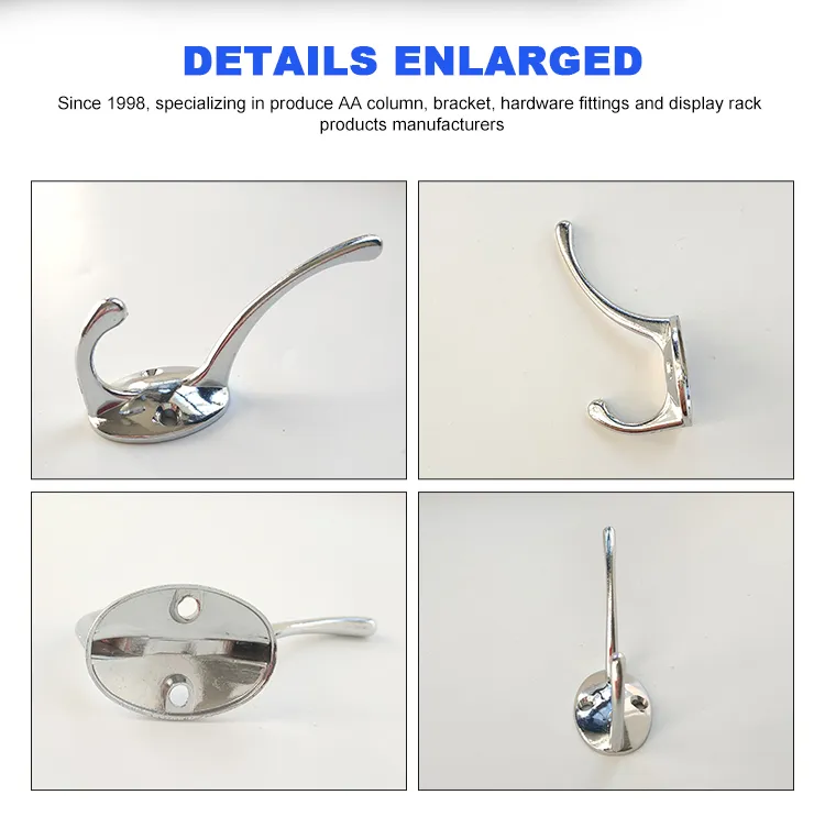 Iron Chrome Display for Clothes Hanging Metal Wall Hook
