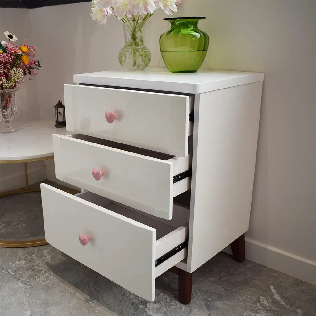 Kids Heart-Shaped Cartoon Cabinet Knob Ceramic Furniture Drawer Puller Handles