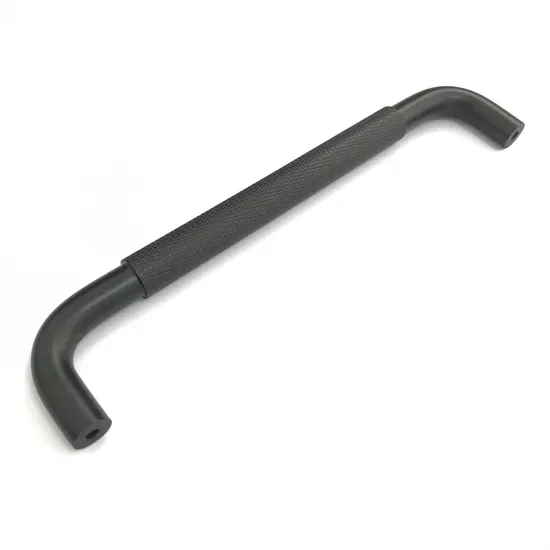 Aluminium Cabinet Hardware Furniture 128mm Brass Gold/Black Knurled Pull Handle