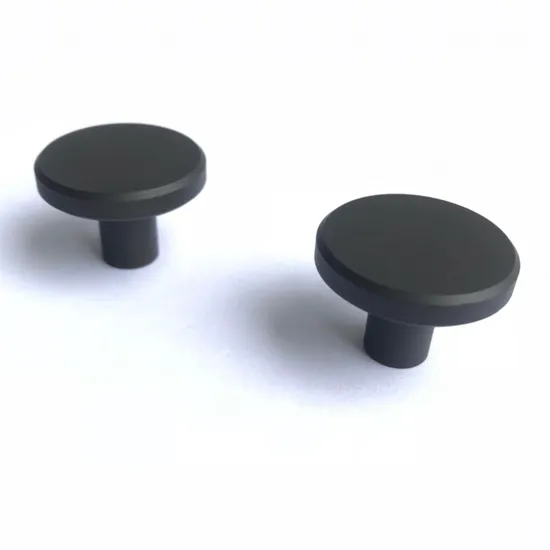 Aluminum Matt Black Kitchen Drawer Single Hole Handle Cabinet Round Knob