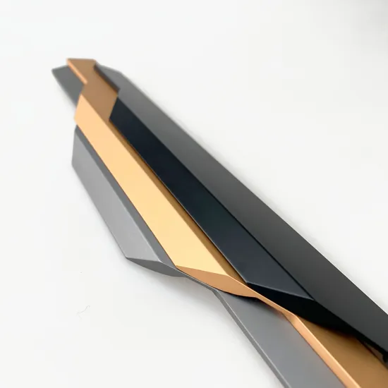 Aluminum Wardrobe Door Finger Pull Profile Handle Furniture Handles